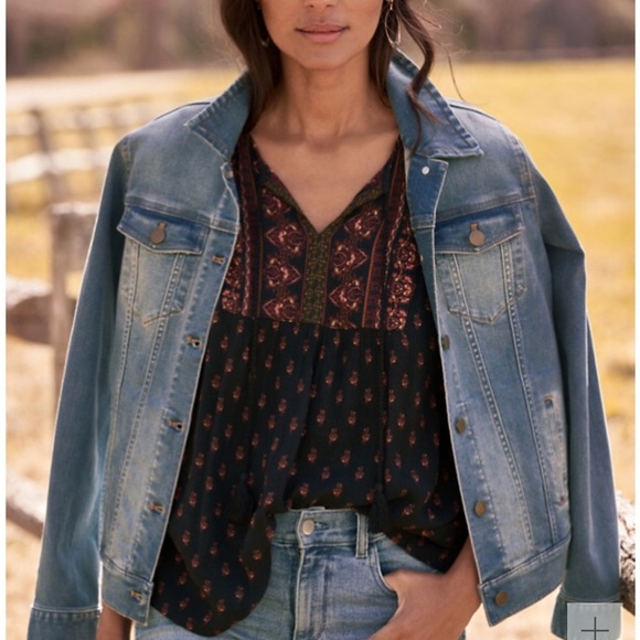 GARNET Hill size 16 blue jean denim jacket - Picture 3 of 11